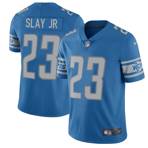 2019 Men Detroit Lions 23 Slay Jr blue Nike Vapor Untouchable Limited NFL Jersey style 2